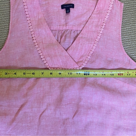 Talbots Pink Linen Tank Blouse size XS - Picture 5 of 5